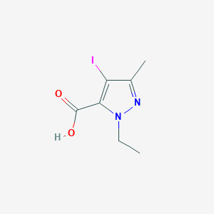 molecular formula C7H9IN2O2 B3377839 1-Ethyl-4-iodo-3-methyl-1H-pyrazole-5-carboxylic acid CAS No. 1354704-91-8