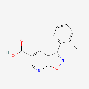 molecular formula C14H10N2O3 B3377873 3-(2-Methylphenyl)-[1,2]oxazolo[5,4-b]pyridine-5-carboxylic acid CAS No. 1354952-38-7