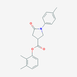 molecular formula C20H21NO3 B337789 2,3-Dimethylphenyl 1-(4-methylphenyl)-5-oxo-3-pyrrolidinecarboxylate 
