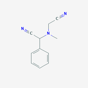 molecular formula C11H11N3 B3377899 N-(alpha-Cyanobenzyl)-N-(cyanomethyl)methylamine CAS No. 135762-90-2