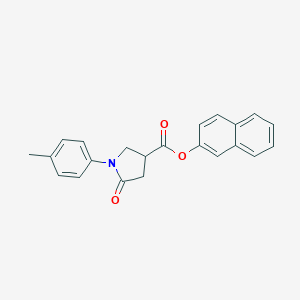molecular formula C22H19NO3 B337790 2-Naphthyl 1-(4-methylphenyl)-5-oxo-3-pyrrolidinecarboxylate 