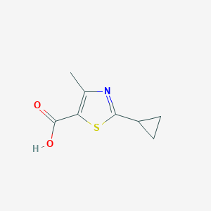 molecular formula C8H9NO2S B3377911 2-Cyclopropyl-4-methyl-1,3-thiazole-5-carboxylic acid CAS No. 136204-42-7