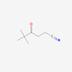 molecular formula C8H13NO B3377920 5,5-Dimethyl-4-oxohexanenitrile CAS No. 136490-46-5