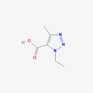 molecular formula C6H9N3O2 B3377949 1-ethyl-4-methyl-1H-1,2,3-triazole-5-carboxylic acid CAS No. 1368116-13-5