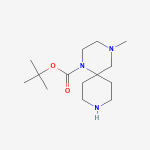 molecular formula C14H27N3O2 B3377964 Tert-butyl 4-methyl-1,4,9-triazaspiro[5.5]undecane-1-carboxylate CAS No. 1369237-31-9