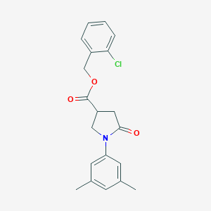 molecular formula C20H20ClNO3 B337797 2-Chlorobenzyl 1-(3,5-dimethylphenyl)-5-oxo-3-pyrrolidinecarboxylate 