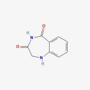 molecular formula C9H8N2O2 B3377979 2,3,4,5-tetrahydro-1H-1,4-benzodiazepine-3,5-dione CAS No. 137133-35-8