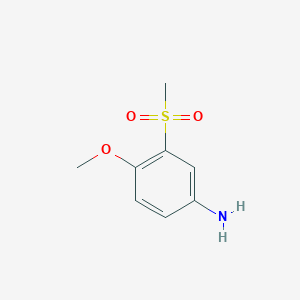 molecular formula C8H11NO3S B3377994 3-Methanesulfonyl-4-methoxyaniline CAS No. 13736-78-2