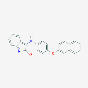 molecular formula C24H16N2O2 B337800 3-(4-naphthalen-2-yloxyanilino)indol-2-one 