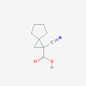 molecular formula C9H11NO2 B3378008 1-Cyanospiro[2.4]heptane-1-carboxylic acid CAS No. 1374509-59-7