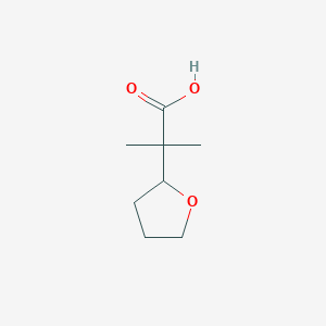 molecular formula C8H14O3 B3378018 2-Methyl-2-(oxolan-2-yl)propanoic acid CAS No. 1378809-45-0