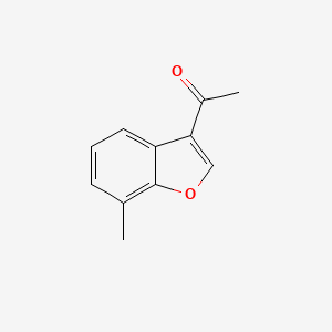 molecular formula C11H10O2 B3378021 1-(7-Methylbenzofuran-3-YL)ethanone CAS No. 1378823-02-9