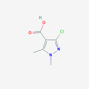 molecular formula C6H7ClN2O2 B3378050 3-chloro-1,5-dimethyl-1H-pyrazole-4-carboxylic acid CAS No. 1379186-91-0
