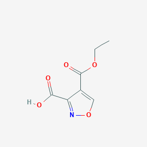 molecular formula C7H7NO5 B3378056 4-(Ethoxycarbonyl)-1,2-oxazole-3-carboxylic acid CAS No. 1379200-14-2