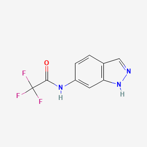 molecular formula C9H6F3N3O B3378063 2,2,2-trifluoro-N-(1H-indazol-6-yl)acetamide CAS No. 1379290-04-6
