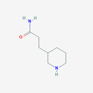 molecular formula C8H16N2O B3378104 3-(Piperidin-3-yl)propanamide CAS No. 138304-79-7