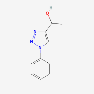 molecular formula C10H11N3O B3378111 1-(1-phenyl-1H-1,2,3-triazol-4-yl)ethan-1-ol CAS No. 1384428-09-4