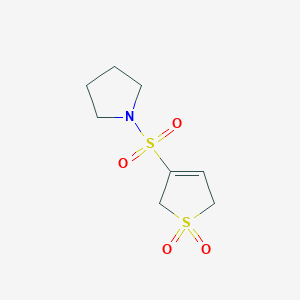 molecular formula C8H13NO4S2 B3378115 3-(Pyrrolidine-1-sulfonyl)-2,5-dihydro-1lambda6-thiophene-1,1-dione CAS No. 1384428-10-7