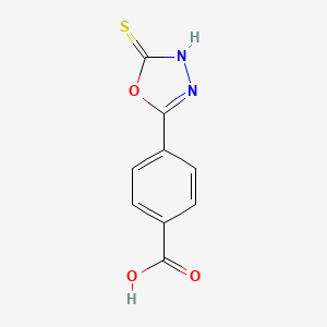 molecular formula C9H6N2O3S B3378130 4-(5-Sulfanyl-1,3,4-oxadiazol-2-yl)benzoic acid CAS No. 1384429-10-0