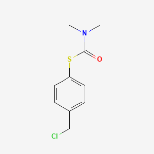 molecular formula C10H12ClNOS B3378138 1-{[4-(chloromethyl)phenyl]sulfanyl}-N,N-dimethylformamide CAS No. 1384429-82-6