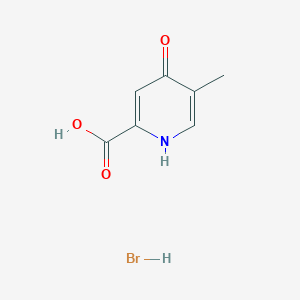 molecular formula C7H8BrNO3 B3378144 5-Methyl-4-oxo-1,4-dihydropyridine-2-carboxylic acid hydrobromide CAS No. 1384430-93-6