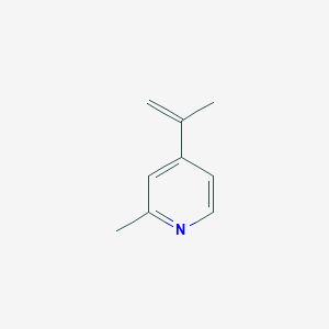 molecular formula C9H11N B3378148 Pyridine, 2-methyl-4-(1-methylethenyl) CAS No. 13854-02-9