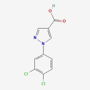 molecular formula C10H6Cl2N2O2 B3378166 1-(3,4-Dichlorophenyl)pyrazole-4-carboxylic acid CAS No. 138907-86-5