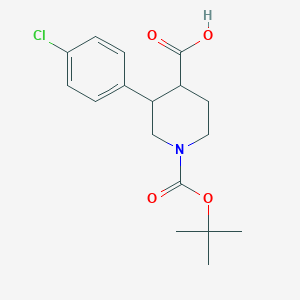 molecular formula C17H22ClNO4 B3378201 1-[(tert-Butoxy)carbonyl]-3-(4-chlorophenyl)piperidine-4-carboxylic acid CAS No. 1395601-21-4