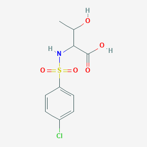molecular formula C10H12ClNO5S B3378208 2-(4-Chlorobenzenesulfonamido)-3-hydroxybutanoic acid CAS No. 1396962-58-5