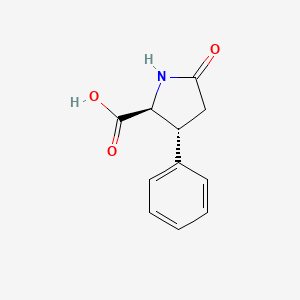 molecular formula C11H11NO3 B3378251 (3R)-5-Oxo-3-phenyl-L-proline CAS No. 13992-70-6