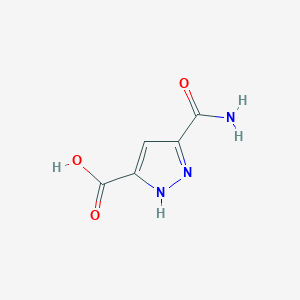 molecular formula C5H5N3O3 B3378265 5-Carbamoyl-1h-pyrazole-3-carboxylic acid CAS No. 1401570-10-2