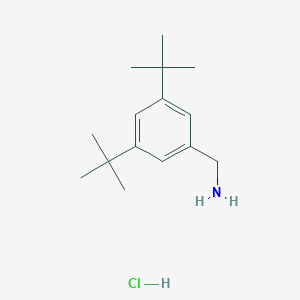 molecular formula C15H26ClN B3378273 Benzenemethanamine, 3,5-bis(1,1-dimethylethyl)-, hydrochloride CAS No. 140401-56-5
