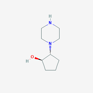 molecular formula C9H18N2O B3378277 (1R,2R)-2-(piperazin-1-yl)cyclopentan-1-ol CAS No. 1404531-32-3