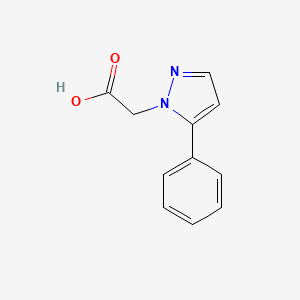 molecular formula C11H10N2O2 B3378278 2-(5-phenyl-1H-pyrazol-1-yl)acetic acid CAS No. 1405433-13-7