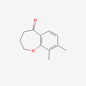 molecular formula C12H14O2 B3378289 8,9-Dimethyl-2,3,4,5-tetrahydro-1-benzoxepin-5-one CAS No. 141106-39-0