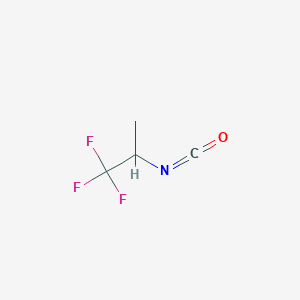 molecular formula C4H4F3NO B3378329 1-(Trifluoromethyl)ethylisocyanate CAS No. 1416351-89-7