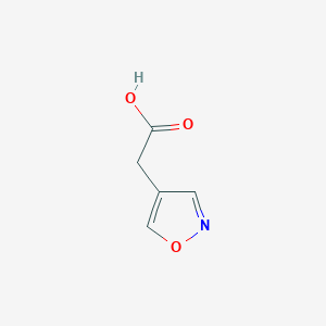 molecular formula C5H5NO3 B3378330 2-(1,2-Oxazol-4-yl)acetic acid CAS No. 141679-57-4