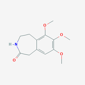 molecular formula C13H17NO4 B3378366 6,7,8-trimethoxy-2,3,4,5-tetrahydro-1H-3-benzazepin-2-one CAS No. 1421602-05-2