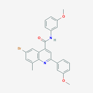 molecular formula C25H21BrN2O3 B337841 6-bromo-N,2-bis(3-methoxyphenyl)-8-methylquinoline-4-carboxamide 