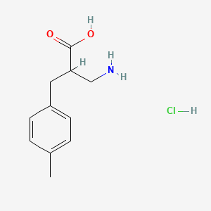 molecular formula C11H16ClNO2 B3378425 3-Amino-2-(4-methylbenzyl)propanoic acid hydrochloride CAS No. 1423033-27-5