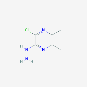 molecular formula C6H9ClN4 B3378432 2-Chloro-3-hydrazinyl-5,6-dimethylpyrazine CAS No. 1423034-19-8