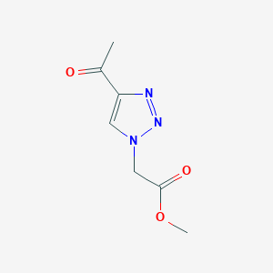 molecular formula C7H9N3O3 B3378438 methyl 2-(4-acetyl-1H-1,2,3-triazol-1-yl)acetate CAS No. 1423034-34-7