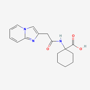 molecular formula C16H19N3O3 B3378445 1-(2-{Imidazo[1,2-a]pyridin-2-yl}acetamido)cyclohexane-1-carboxylic acid CAS No. 1423034-74-5