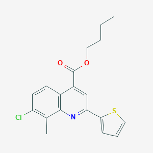 Butyl 7-chloro-8-methyl-2-(2-thienyl)-4-quinolinecarboxylate