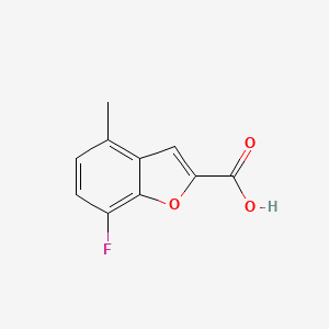 molecular formula C10H7FO3 B3378481 7-Fluoro-4-methyl-1-benzofuran-2-carboxylic acid CAS No. 1427398-20-6