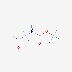 molecular formula C10H19NO3 B3378509 Tert-butyl 2-methyl-3-oxobutan-2-ylcarbamate CAS No. 1429182-36-4