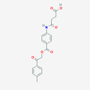 molecular formula C20H19NO6 B337858 4-[4-[2-(4-Methylphenyl)-2-oxoethoxy]carbonylanilino]-4-oxobutanoic acid 