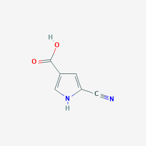 molecular formula C6H4N2O2 B3378623 5-cyano-1H-pyrrole-3-carboxylic acid CAS No. 1443980-62-8