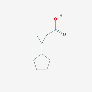 molecular formula C9H14O2 B3378672 2-Cyclopentylcyclopropane-1-carboxylic acid CAS No. 1455907-98-8