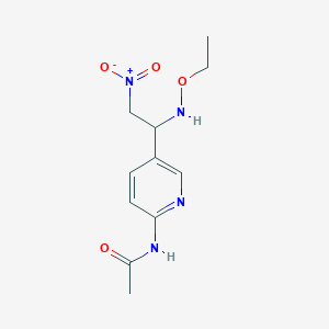 molecular formula C11H16N4O4 B3378701 N-{5-[1-(ethoxyamino)-2-nitroethyl]pyridin-2-yl}acetamide CAS No. 1461705-27-0